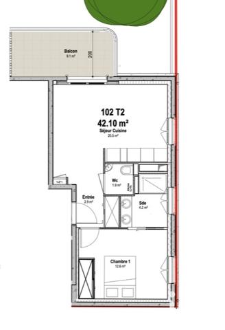 Appartement à vendre 2 pièces 42 m² Lyon 3