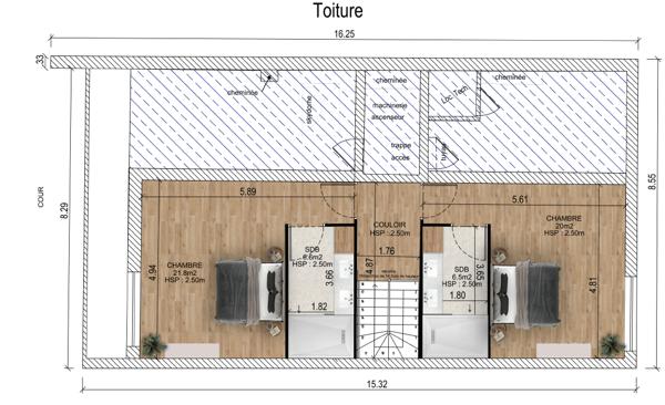 Marcq-en-Barœul (59700) Appartement lumineux 2 Balcons- Parking privé- Croisé Laroche-Fort potentiel d'évolution