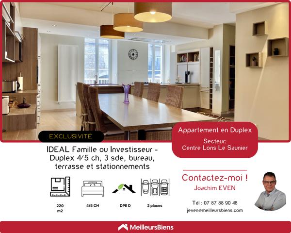 Beau Duplex 4/5 ch entièrement rénové en plein coeur de Lons