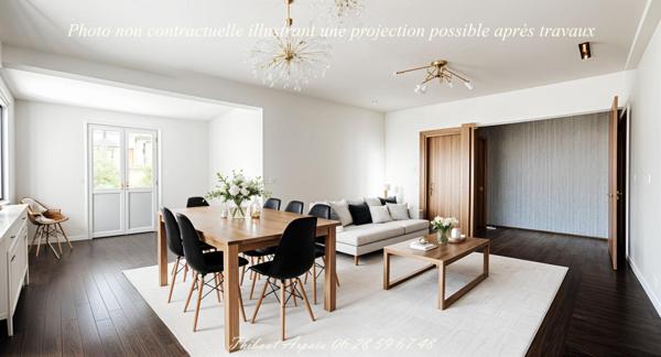 Appartement 4 pièce(s) de 95 m² habitables ? balcons, garage, cave et parking