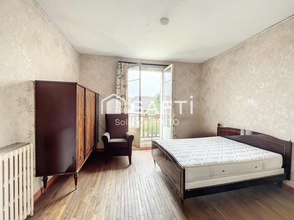 Maison à rénover 101 m², 4 chambres, fort potentiel