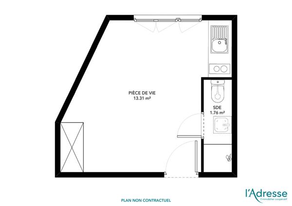 Studio de 15m² en étage élevé sans vis à vis - Paris 15e