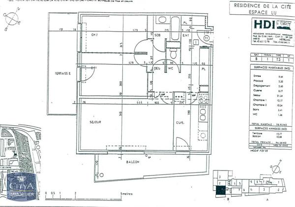 Appartement à louer 3 pièces 70.93m²