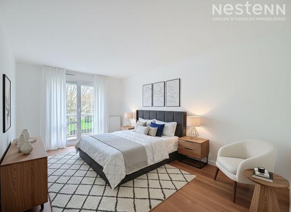 A vendre exclusivité appartement 3 pièces 62 m² traversant avec balcon et parking