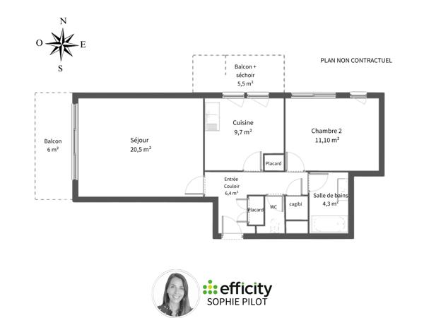 Appartement
         2 pièces
        - 54 m² Exclusivité 249 000 € *