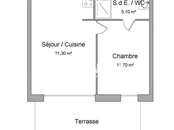 Location Appartement 2 pièces 38.1 m² - BATIMENT C Strasbourg 67200