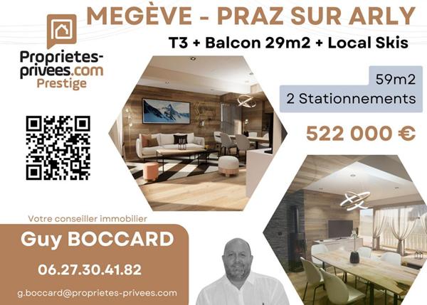 Appartement Megeve 3 pièce(s) 59.30 m2