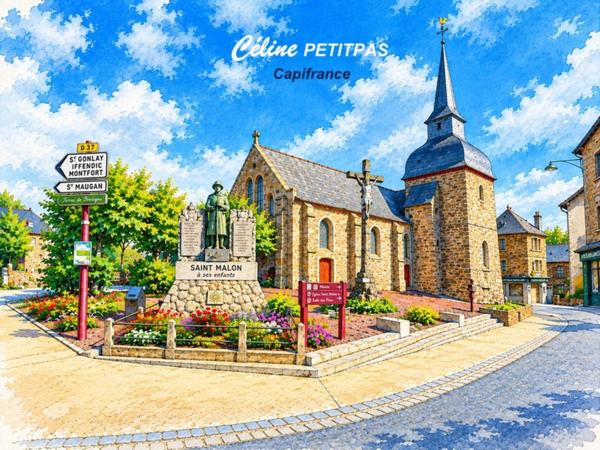 Terrain à vendre de 587m² SAINT MALON SUR MEL (35)
