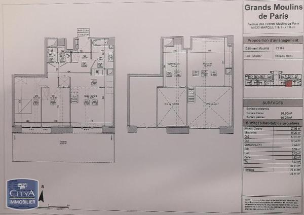 Appartement à louer 3 pièces 66.9m²