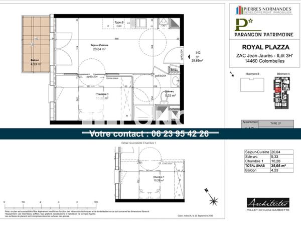 Location Appartement 2 pièces 35.9 m² - BATIMENT A Colombelles 14460