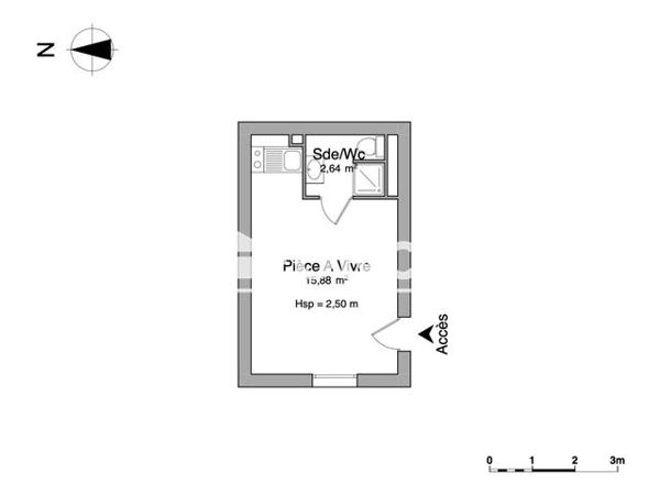 Location Studio 18.52 m² - 144 RUE DE LA DELIVRANDE Caen 14000