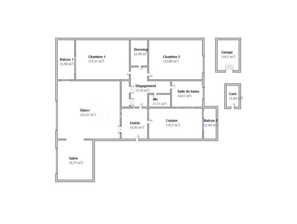 Appartement de 57,02 m²