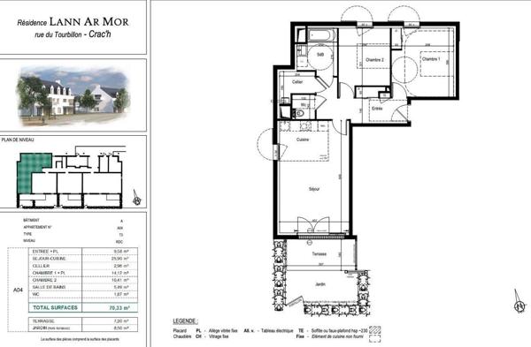 Appartement à vendre 3 pièces 70 m² Crach