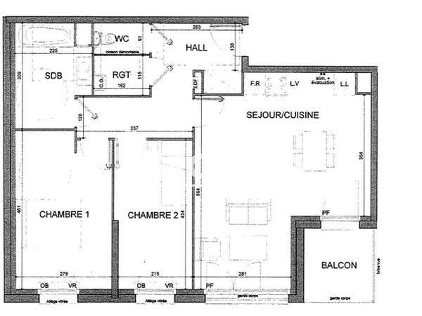 Location Appartement 3 pièces 67.1 m² - 14 RUE CORNEILLE Roubaix 59100