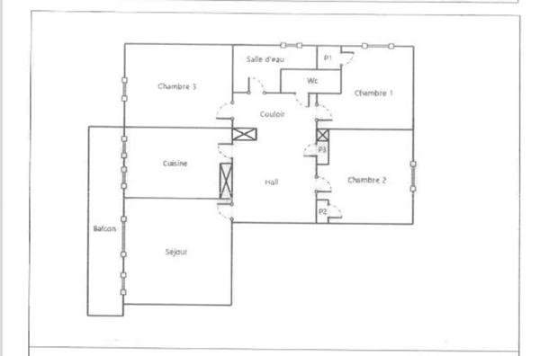 Appartement Grenoble 4 pièce(s) avec 3 chambres de 67 m2 avec vue sur les massifs