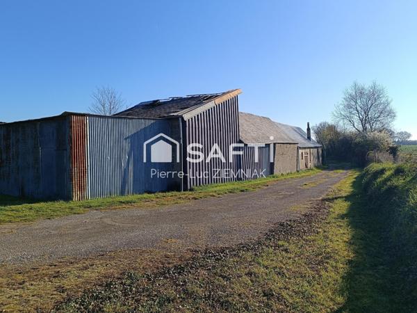 Terrain viabilisé de 4 071 m² + maison à réhabiliter