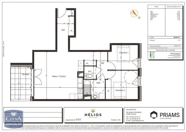 Appartement à louer 3 pièces 68.82m² Ferney-Voltaire (01210)