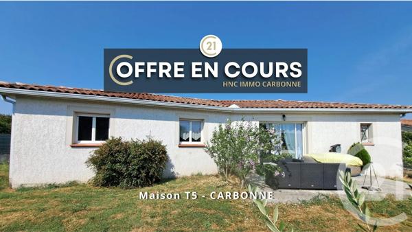 Maison à vendre  5 pièces - 149 m 2   CARBONNE  - 31