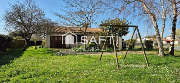 Maison T3 véranda et annexe, terrain de 1216 m²