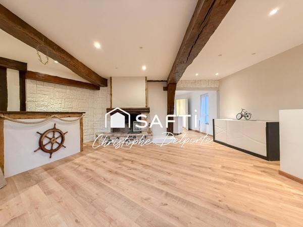 T4 Duplex 77m² rénové bord de l’eau – Cachet rare