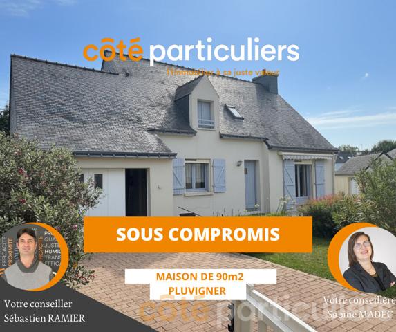 Vente
                Maison89 m² - 5 Pièces -
                    PLUVIGNER (56330)