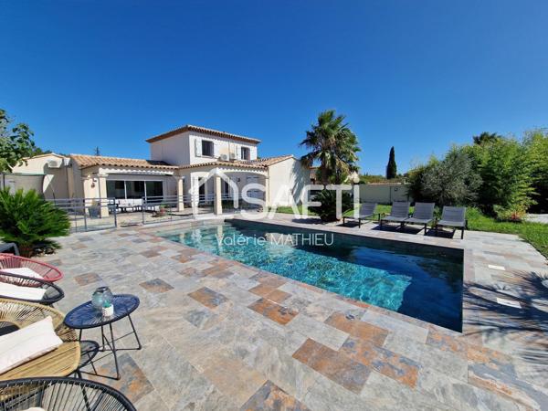 maison 4 chambres + bureau avec piscine