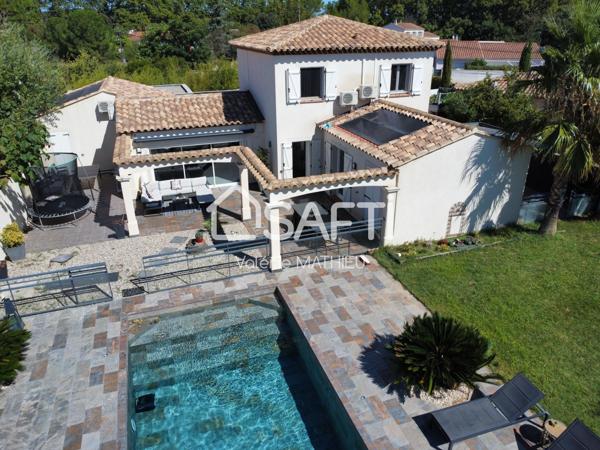 maison 4 chambres + bureau avec piscine