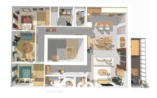 Appartement à vendre    4 pièces • 106 m2 Villers-la-Montagne