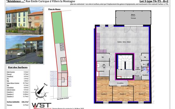 Appartement à vendre    4 pièces • 106 m2 Villers-la-Montagne