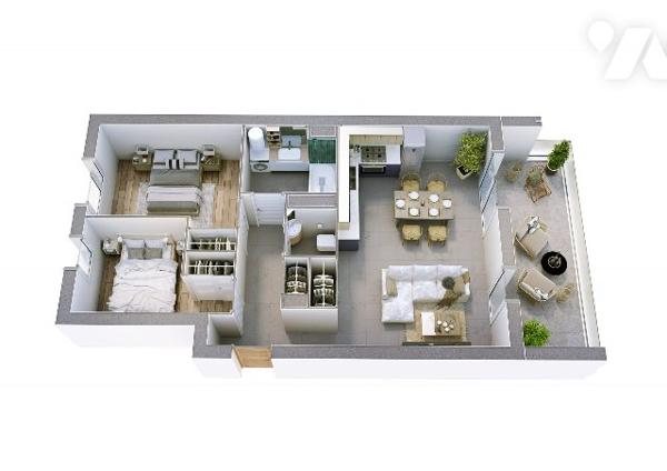 COGNIN T3 avec balcon