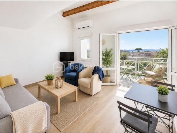 Situé sur la rive droite de Palavas-les-Flots, au 2ᵉ et dernier étage, venez découvrir ce superbe T2 bis en duplex entièrement rénovév avec belle terrasse et sa vue dégagée

L’appartement se compose d’une belle pièce de vie avec cuisine aménagée et entièrement équipée, ainsi que d’un espace buanderie. Une salle d’eau et un WC indépendant complètent ce niveau.

À l’étage, vous découvrirez une grande mezzanine aménagée en espace détente avec canapé convertible, offrant la possibilité de disposer d’un couchage supplémentaire ou d’un espace bureau. Elle bénéficie également d’un grand placard de rangement.

Une chambre indépendante avec grand placard et Velux motorisé complète l’étage.

Entièrement climatisé, l’appartement bénéficie de prestations soignées et d’une rénovation récente.

À l’extérieur, vous profiterez d’une belle terrasse exposée Ouest avec une agréable vue sur les toits et les étangs de Palavas-les-Flots.

Un véritable atout sur le secteur : une place de parking privative est vendue avec l’appartement.

Vous apprécierez enfin son emplacement privilégié, à proximité immédiate des commerces et à seulement 50 mètres de la mer.

Un appartement coup de cœur, idéal en résidence principale, pied-à-terre ou investissement locatif, réunissant dernier étage, extérieur, parking et proximité immédiate de la plage.