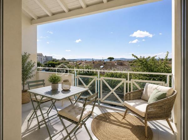Situé sur la rive droite de Palavas-les-Flots, au 2ᵉ et dernier étage, venez découvrir ce superbe T2 bis en duplex entièrement rénovév avec belle terrasse et sa vue dégagée

L’appartement se compose d’une belle pièce de vie avec cuisine aménagée et entièrement équipée, ainsi que d’un espace buanderie. Une salle d’eau et un WC indépendant complètent ce niveau.

À l’étage, vous découvrirez une grande mezzanine aménagée en espace détente avec canapé convertible, offrant la possibilité de disposer d’un couchage supplémentaire ou d’un espace bureau. Elle bénéficie également d’un grand placard de rangement.

Une chambre indépendante avec grand placard et Velux motorisé complète l’étage.

Entièrement climatisé, l’appartement bénéficie de prestations soignées et d’une rénovation récente.

À l’extérieur, vous profiterez d’une belle terrasse exposée Ouest avec une agréable vue sur les toits et les étangs de Palavas-les-Flots.

Un véritable atout sur le secteur : une place de parking privative est vendue avec l’appartement.

Vous apprécierez enfin son emplacement privilégié, à proximité immédiate des commerces et à seulement 50 mètres de la mer.

Un appartement coup de cœur, idéal en résidence principale, pied-à-terre ou investissement locatif, réunissant dernier étage, extérieur, parking et proximité immédiate de la plage.