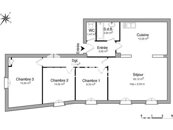 Location Appartement 4 pièces 88.1 m² - 10 PLACE DE LA MAIRIE Balan 08200