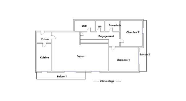 Appartement 4 pièces 69 m² - Le Plessis Bouchard - Deux balcons - Cave et Box