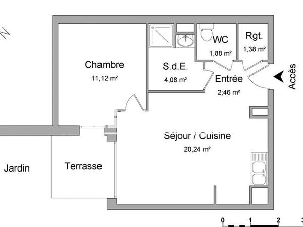 Location Appartement 2 pièces 41.16 m² - 2 RUE ARNAUD BELTRAME Mont Saint Aignan 76130