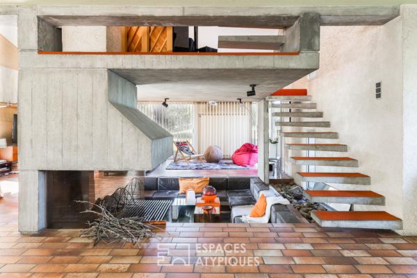 Maison d’architecte brutaliste à Blagnac