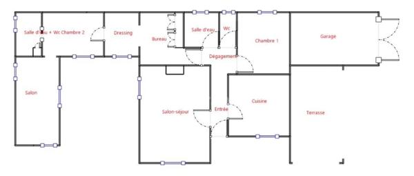 Maison à vendre T4 de 110m2 sur terrain clos de 1260m2, calme, vue dominante et dégagée.