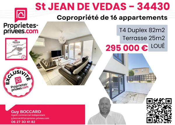 Appartement Saint Jean De Vedas 4 pièce(s) 82.75 m2 loué