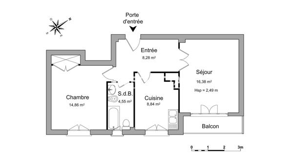 Location Appartement 2 pièces 52.91 m² - Valence 26000