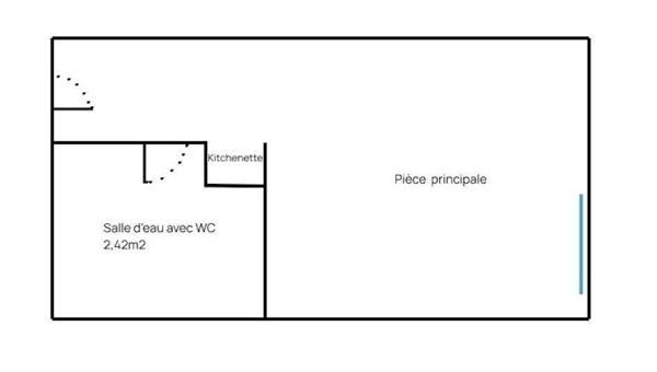 PARIS XVI - QUARTIER CHAILLOT - STUDIO 14,23m2