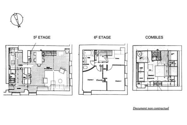 Duplex d’angle en dernier étage – Sentier