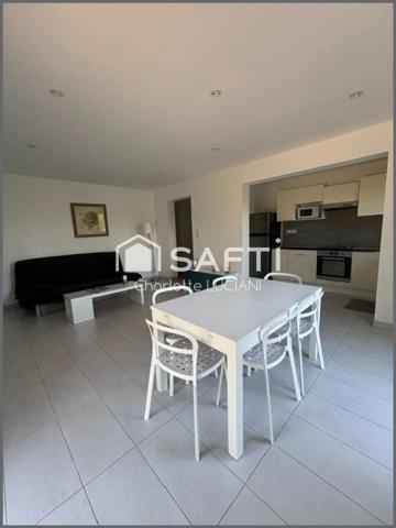 T3 EN REZ-DE-VILLA AVEC JARDIN TERRASSE & VUE MER.