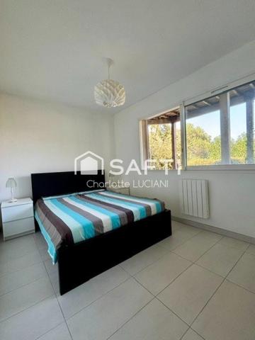 T3 EN REZ-DE-VILLA AVEC JARDIN TERRASSE & VUE MER.