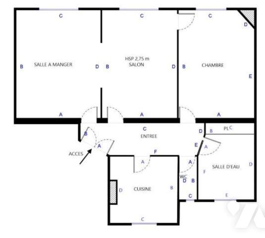 Appartement deux pièces, secteur Clignancourt
