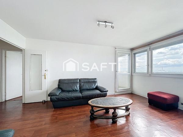 Appartement 4 pièces avec deux balcons vue Seine et Paris