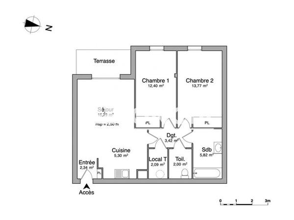 Location Appartement 3 pièces 63.93 m² - 37 RUE DE MAISSIN Brest 29200