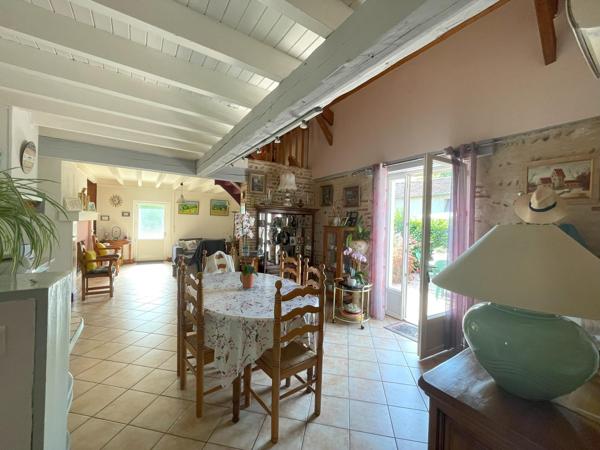 Maison en pierre, jardin arboré et clos