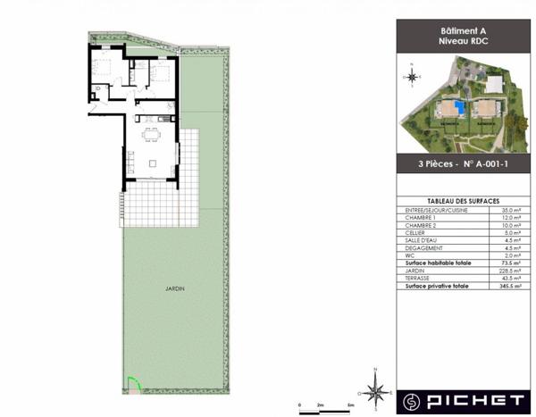 LA CIOTAT - APPARTEMENT - T3 - 74 M2 - TERRASSE - JARDIN - 2 PARKING - PISCINE - 618 000