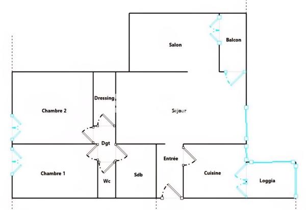 Appartement 3 pièces - 69 m² Exclusivité efficity