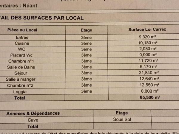 Appartement  4 pièce(s) 83 m2